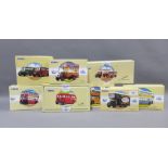 Corgi group of eight boxed vintage die cast bus models (8)