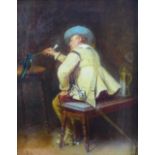 After John Pettie, (SCOTTISH 1839-1893), Cavalier figure, oil on canvas, signed, in an ornate