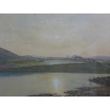 Tom Scott, RSA (SCOTTISH 1854 - 1927) ,river & landscape scene, watercolour, signed and framed under