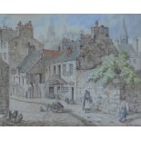 A. McIntosh, 'St Ninians Row, Low Calton', watercolour, signed, framed under glass, 28 x 22cm