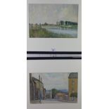 S. Bullock, two watercolours of Lincoln to include 'Catching the Breeze - River Witham' and '