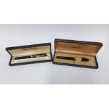 Two Shaeffer fountain pens with one a gold nib (2)