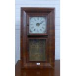 Jerome & Co, American eight day wall clock, 76 x 43cm (a/f)