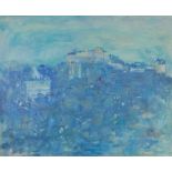 Scottish School, an oil on canvas of Edinburgh Castle, apparently unsigned, framed 75 x 60cm