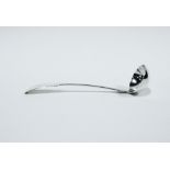 19th century Scottish provincial silver fiddle pattern toddy ladle, Andrew Davidson, Arbroath,