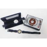 Two modern wristwatches to include a Tag Heuer Professional & Mondaine (winding crown lacking) and a