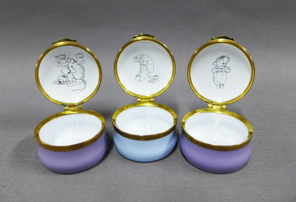 Set of six Crummles enamel boxes from the Beatrix Potter keepsake series, (6) - Image 3 of 3