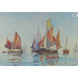 Victor Lee, a watercolour of sailing boats, signed, framed under glass, 50 x 34cm