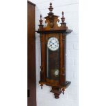 Vienna style wall clock, 34 x 98 x 16cm.