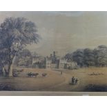 Dreghorn Castle, a 19th century mezzotint, framed under glass, 65 x 50cm