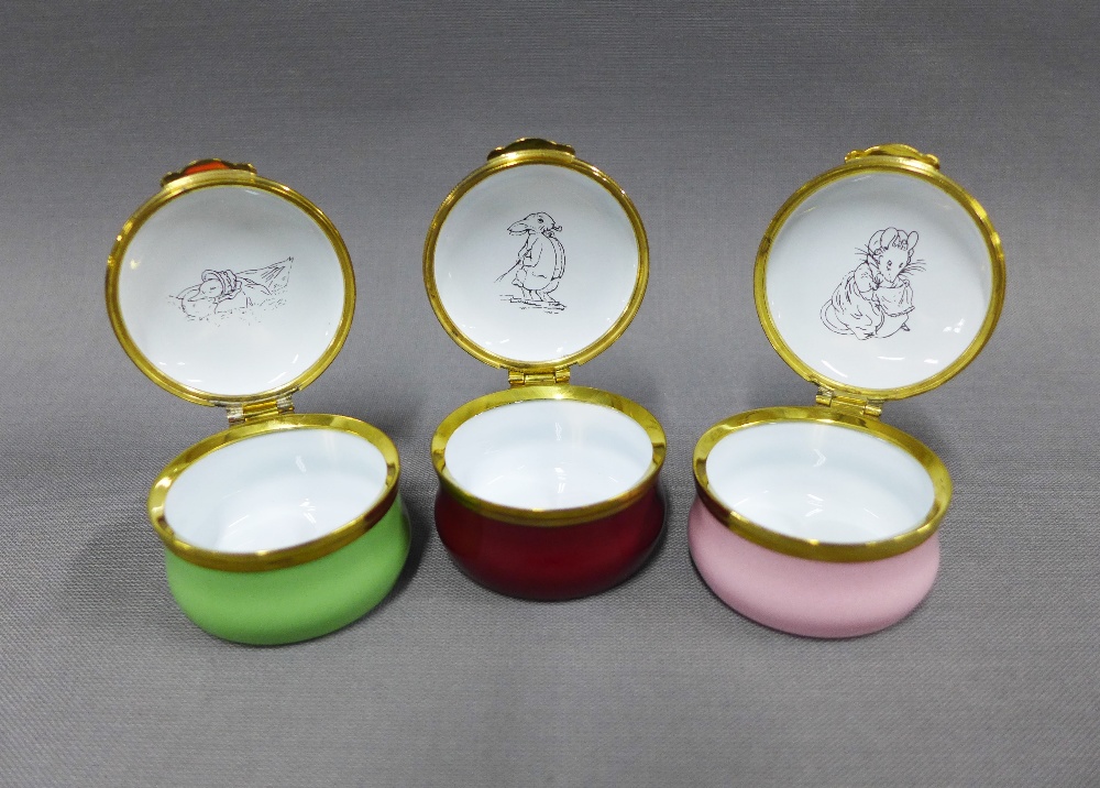 Set of six Crummles enamel boxes from the Beatrix Potter keepsake series, (6) - Image 2 of 3