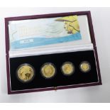 United Kingdom Britannia Gold Proof Four Coin Set, comprising £100, £50, £25 & £10 coins, in
