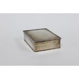 George V silver box of diamond shape, with a hinged lid and gilt interior, Birmingham 1912, 10cm