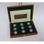 Elizabeth II 80th Birthday Half Sovereign Collection comprising nine coins, with certificate No.