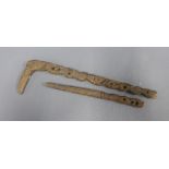 Maori carved wooden staff (a/f)