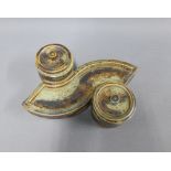 Copenhagen stoneware inkwell, 24cm long