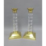 Pair of Waterford Crystal candlesticks, 27cm (2)