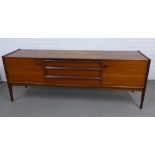 Mid century A. Younger Ltd sideboard with three central long drawers flanked by cupboard doors,