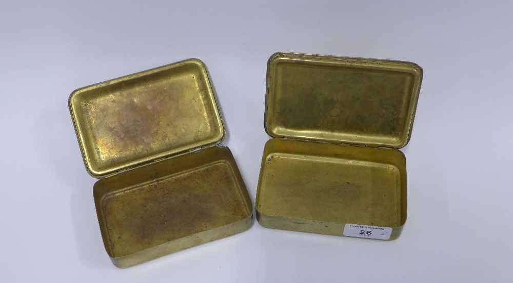 Two WWI brass Christmas tins (2) - Image 3 of 3