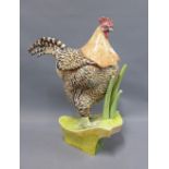 Anna Lambert Cockerel tureen, cover and ladle, signed, restored, 44cm