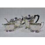 Elkington & Co silver four piece tea and coffee set, Birmingham 1940, (4)