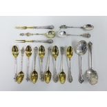 A collection of Continental silver teaspoons (a lot)