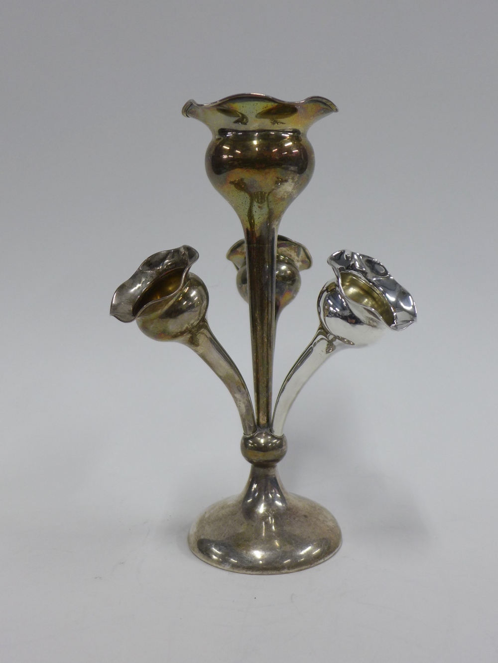 Edwardian silver epergne, Birmingham 1906, 20cm