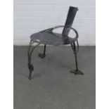 Contemporary 'Duck' steel chair, 42 x 56 x 39cm