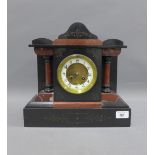 Black slate mantel clock, 31cm