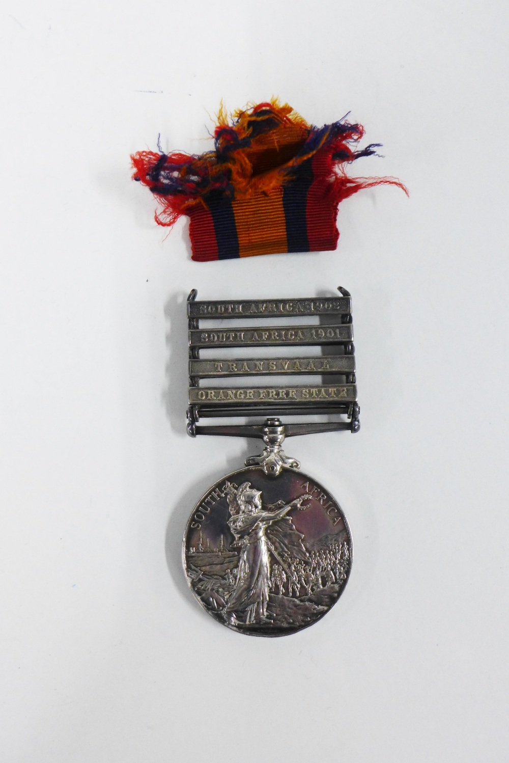Queen Victoria South Africa medal awarded to 5814 Pte A Mitchell, RL Highlanders, with Transvaal, - Image 2 of 5