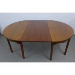 Early 19th century mahogany D-End dining table 189 x 75 x 130cm