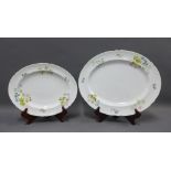 Two Shelley Wild Anemone patterned bone china serving dishes, largest 39cm 92)