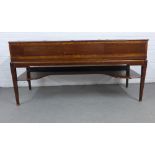 Regency Muir Wood & Son of Edinburgh square piano, with a mahogany and satinwood case, on a matching