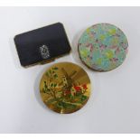 Three vintage powder compacts to include Stratton, etc (3)