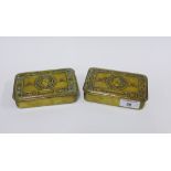 Two WWI brass Christmas tins (2)
