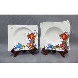 Villeroy & Boch New Wave Acapulco plate and dish of square form, printed factory marks (2)