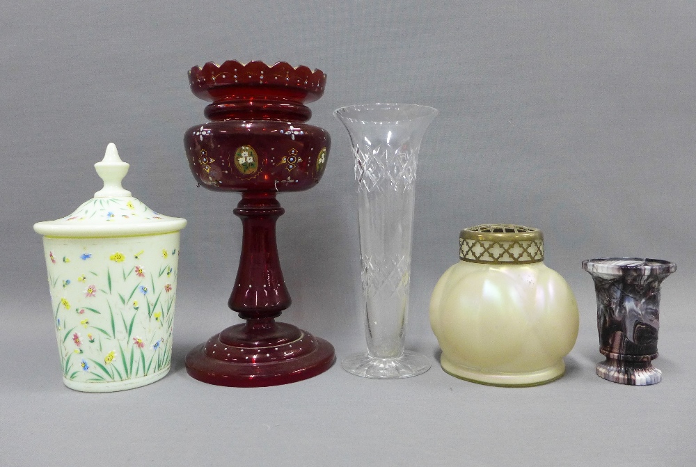 Collection of late 19th and early 20th century glass (5)