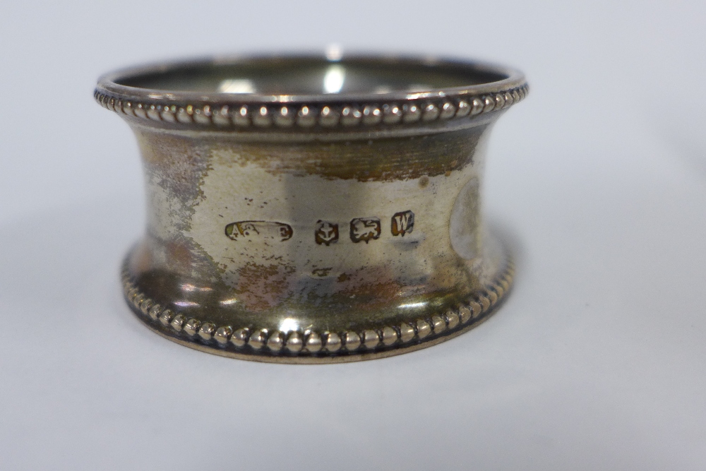 Georgian silver cream jug, London circa 1806, hallmarks partially rubbed, 9cm, and a Birmingham - Image 4 of 4