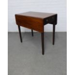 19th century mahogany Pembroke table with square tapering legs, 76cm