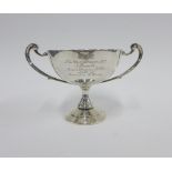 An Edwardian silver trophy, Mappin & Webb, London 1910, 10cm high