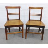 Pair of oak chairs, 49 x 86cm (2)