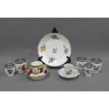 Limoges coffee can and saucer and another, Sevres style bowl and Royal Worcester egg coddlers (10)