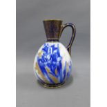 Royal Doulton flow blue and white jug, with impressed factory marks, 19cm