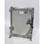 WMF silver plated mirror with stamped makers mark, 36 x 27cm