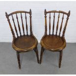 A pair of early 20th century Thonet style cafe chairs, 41 x 87cm (2)