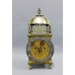 Brass lantern clock, inscribed Henry Ireland, at y Dyallin Lothbury, 40cm