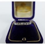 Early 20th century diamond set eternity ring (one stone lacking) UK ring size O