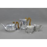 Four piece Picquot Ware tea and coffee set (4)
