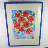 A. Hartfield, 'Poppies', watercolour, entitled, signed and dated '93, framed under glass, 54 x 75cm
