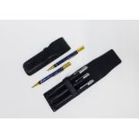 Parker pen and pencil sets to include fountain pen, ballpoint pen and matching pencil, in a black